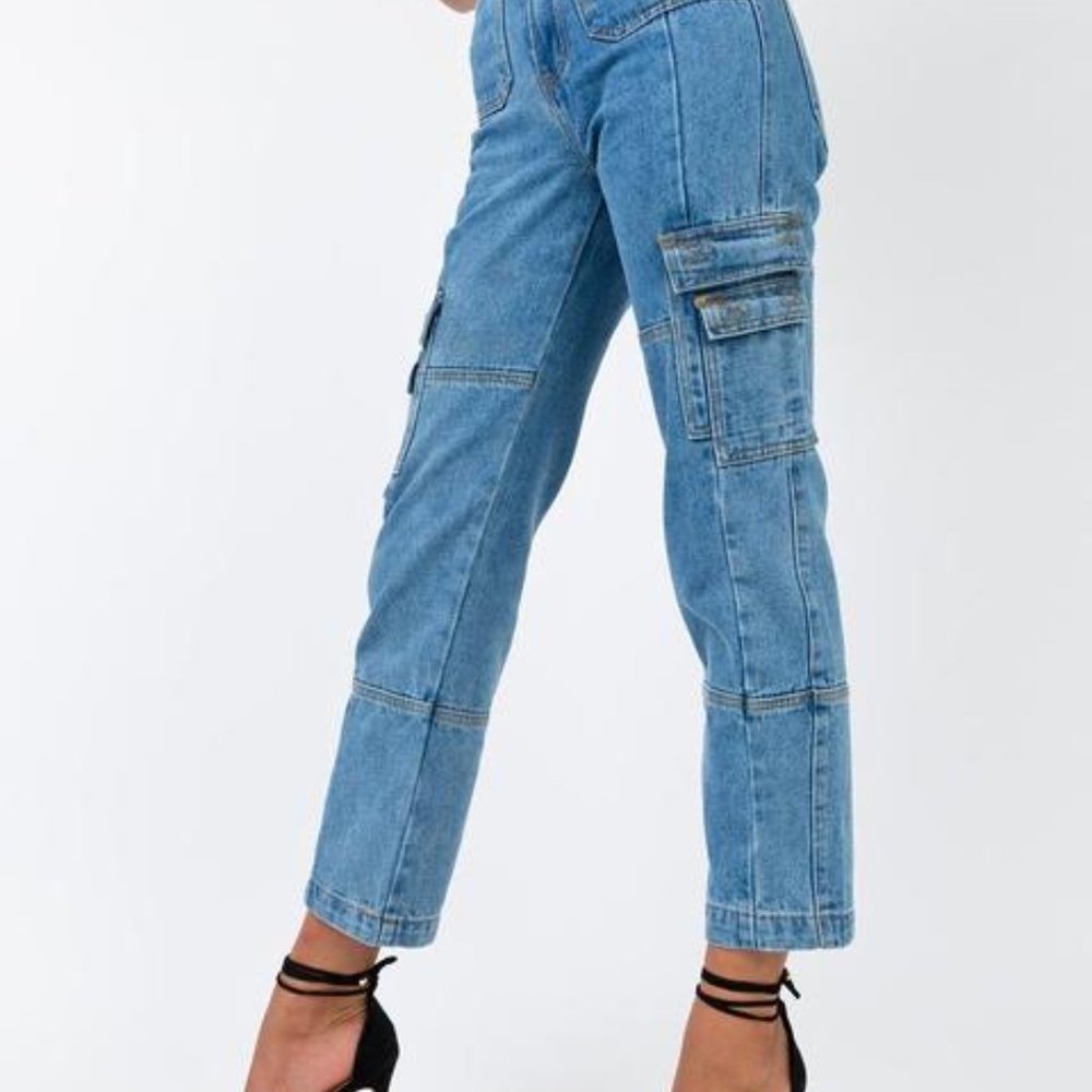 PRINCESS POLLY The Stacey Jeans Denim Blue